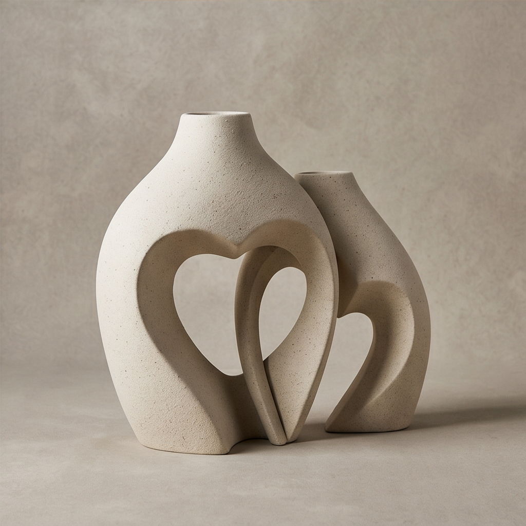 Nord Heart Ceramic Vase Set - VS06