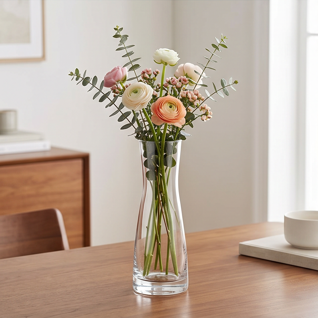 Tall Clear Glass Vase - GV14